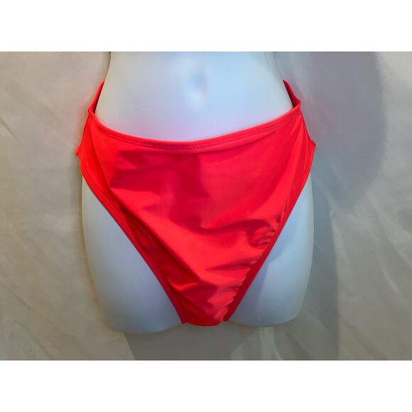 Wild Fable Coral/Orange One Piece Cross Front Halter Swimsuit - NWOT - Size M - Picture 4 of 6